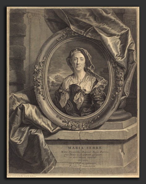 Pierre Drevet after Hyacinthe Rigaud (French, 1663 - 1738), Maria Serre, Mater Hyacinth Rigaud,