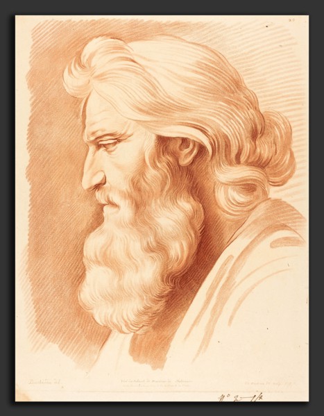 Gilles-Antoine Demarteau after Edme Bouchardon (French, 1750 - 1802), Head of a Venerable Man,