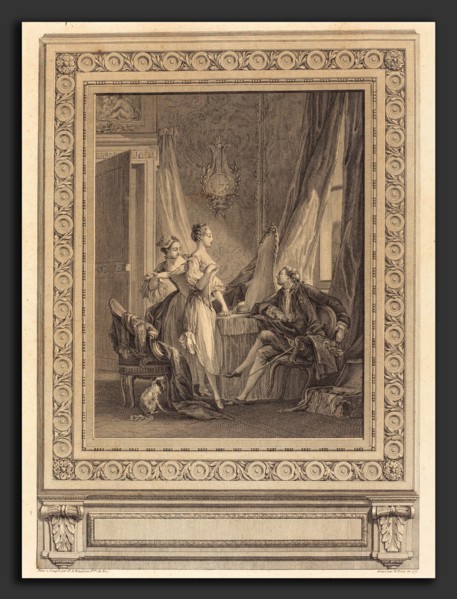 Nicolas Ponce after Pierre-Antoine Baudouin with border by Charles-Nicolas Cochin II (French, 1715