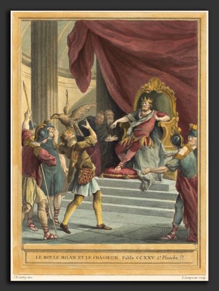 Louis-Simon Lempereur after Jean-Baptiste Oudry (French, 1728 - 1807), Le roi, le milan, et le