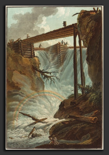 Jean-FranÃ§ois Janinet after Caspar Wolf (French, 1752 - 1814), Chute de la Tritt dans la vallée de