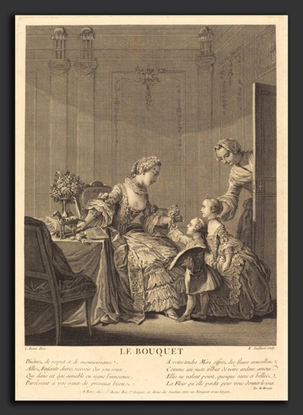 René Gaillard after Charles Eisen (French, c. 1719 - 1790), Le bouquet, engraving