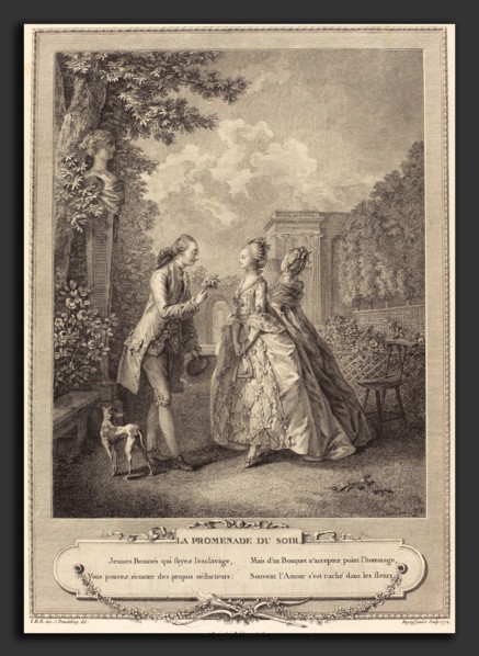 Francois-Robert Ingouf after Sigmund Freudenberger (French, 1747 - 1812), La promenade du soir,