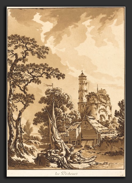 Jean-Baptiste Le Prince (French, 1734 - 1781), Les Pecheurs (The Fishermen), 1771, etching and