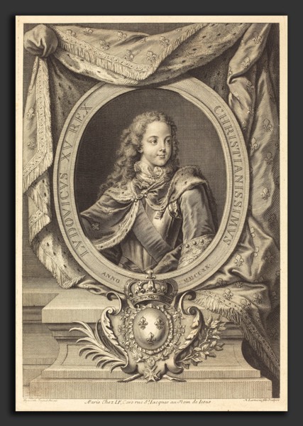 Nicolas de Larmessin IV after Hyacinthe Rigaud (French, 1684 - 1753 or 1755), Louis XV, c. 1720,