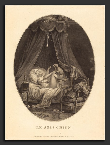 Auguste-Claude-Simon Legrand after Nicolas Lavreince (French, 1765 - 1815 or after), Le joli chien,