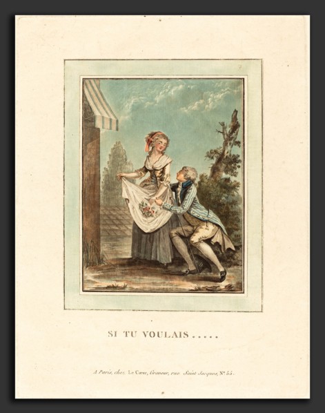 Louis Le Coeur after Nicolas Lavreince (French, active c. 1784 - 1825), Si tu voulais, color