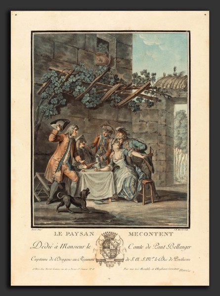 Jean-Baptiste Morret after Antoine Borel (French, active 1789 - 1820), Le paysan mecontent, color