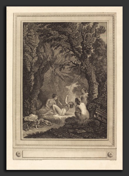 Geraud Vidal after Nicolas Lavreince (French, 1742 - 1801), La balancoire mysterieuse, 1784,