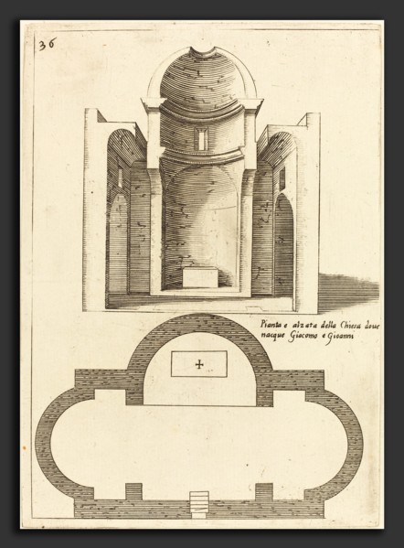 Jacques Callot (French, 1592 - 1635), Plan and Elevation of the Church of Saints James and John,