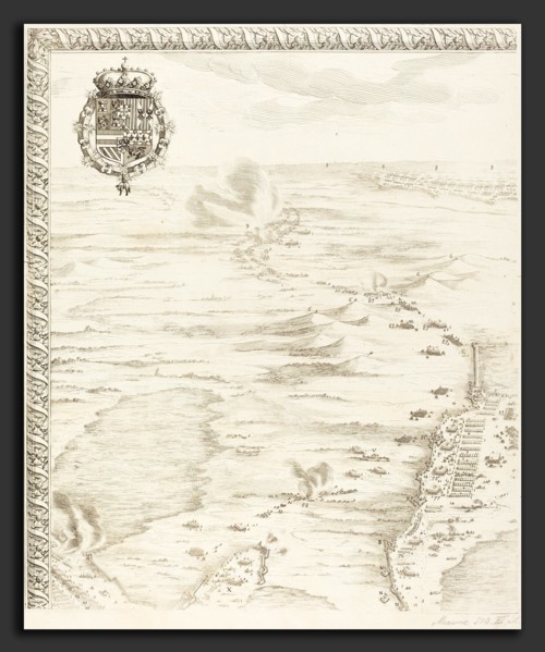 Jacques Callot (French, 1592 - 1635), The Siege of Breda [plate 1 of 6], 1627-1628, etching