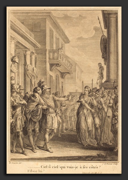 Jean Charles Levasseur after Hubert FranÃ§ois Gravelot (French, 1734 - 1816), Ciel! Ã´ ciel! qui