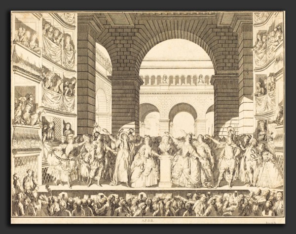 Charles-Etienne Gaucher after Jean-Michel Moreau (French, 1741 - 1804), Couronnement de Voltaire