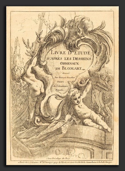 FranÃ§ois Boucher after Abraham Bloemaert (French, 1703 - 1770), Title Page, published 1735,