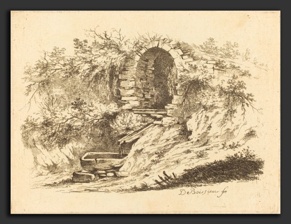 Jean-Jacques de Boissieu (French, 1736 - 1810), The Spring at l'OrsiÃ¨re, 1759, etching on laid
