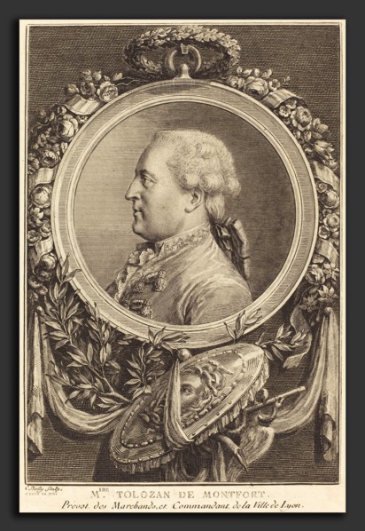 Charles-Ange Boily (French, 1735-1738 - 1813), Tolozan de Montfort, 1786, engraving on laid paper,