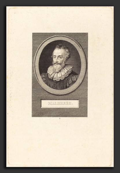 Augustin de Saint-Aubin (French, 1736 - 1807), Francois de Malherbe, 1805, engraving over etching
