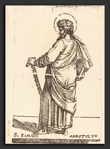 Jacques Stella (French, 1596 - 1657), Saint Simon, woodcut