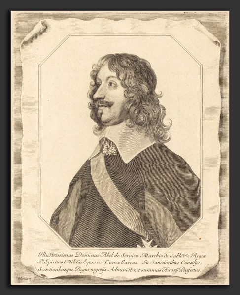 Claude Mellan (French, 1598 - 1688), Abel Servien, in or after 1659, engraving on laid paper