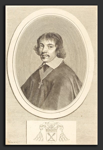 Claude Mellan (French, 1598 - 1688), Jean-FranÃ§ois Paul de Gondi, Cardinal of Retz, engraving on