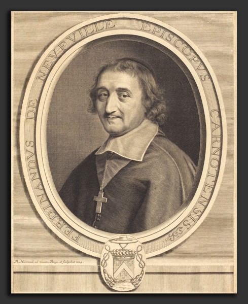 Robert Nanteuil (French, 1623 - 1678), Ferdinand de Neufville, engraving