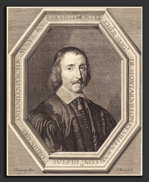 Jean Morin after Philippe de Champaigne (French, c. 1600 - 1650), Francois de Villemontee, etching,