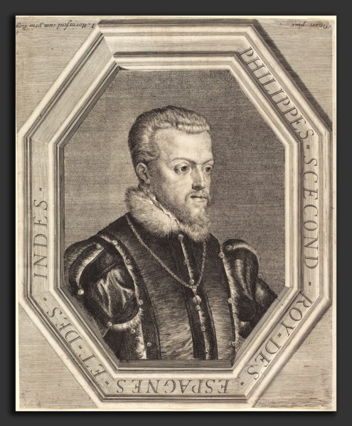 Jean Morin after Titian (French, c. 1600 - 1650), Philippe II, King of Spain, etching, engraving,