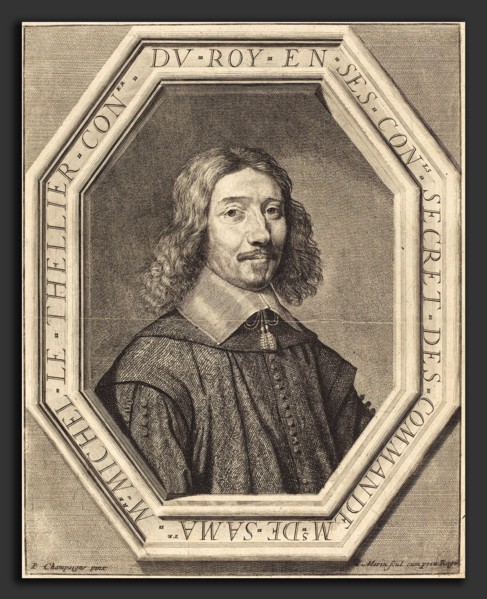 Jean Morin after Philippe de Champaigne (French, c. 1600 - 1650), Michel le Tellier, etching,