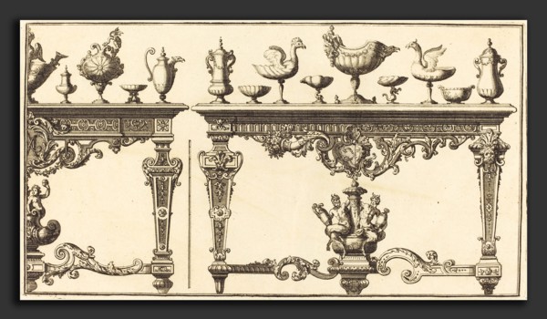 Pierre Lepautre (French, 1660 - 1744), Livre de Tables, etching