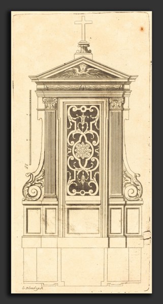 Jean Le Blond (French, c. 1635 - 1709), Plan et elevation des plus beaux confessionnaux de Paris,