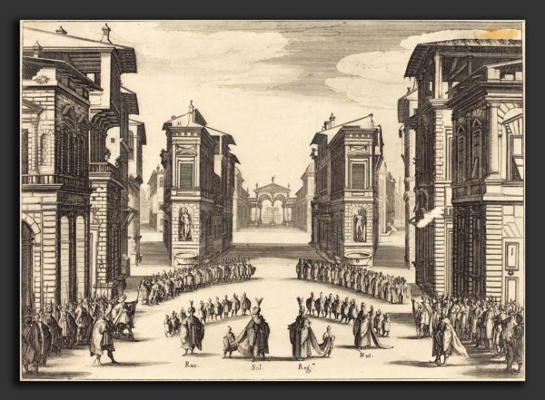 Jacques Callot (French, 1592 - 1635), Solimano, Act II, 1620, etching and engraving