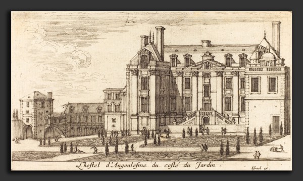 IsraÃ«l Silvestre (French, 1621 - 1691), L'hostel d'Angoulesme, 1652, etching