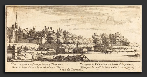 IsraÃ«l Silvestre (French, 1621 - 1691), Veue de Larcenal, 1655, etching