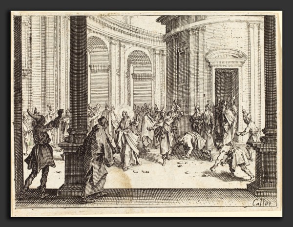 Jacques Callot (French, 1592 - 1635), Stoning of Jesus, 1635, etching