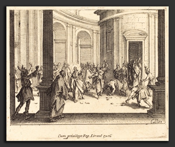Jacques Callot (French, 1592 - 1635), Stoning of Jesus, 1635, etching