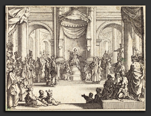 Jacques Callot (French, 1592 - 1635), Christ Disputing with the Doctors, 1635, etching