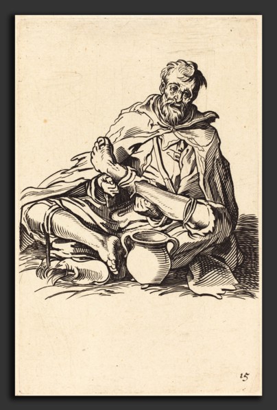 after Jacques Callot, The Sick Man, etching