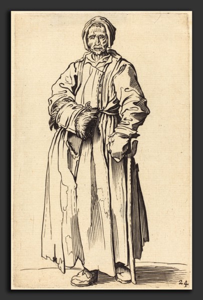 after Jacques Callot, One-Eyed Woman, etching