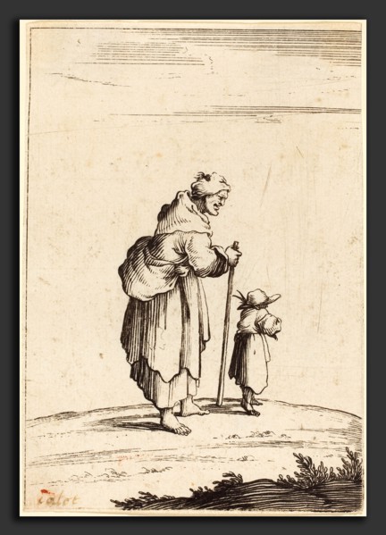 after Jacques Callot, Beggar Woman and Child, 17th century, etching