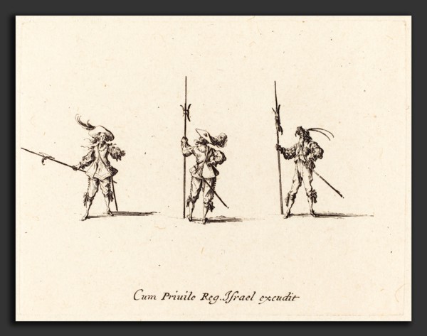 Jacques Callot (French, 1592 - 1635), Drill with Halberds, 1634-1635, etching