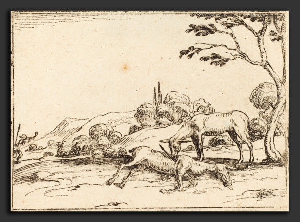 Jacques Callot (French, 1592 - 1635), Doe Mourning her Foal, etching