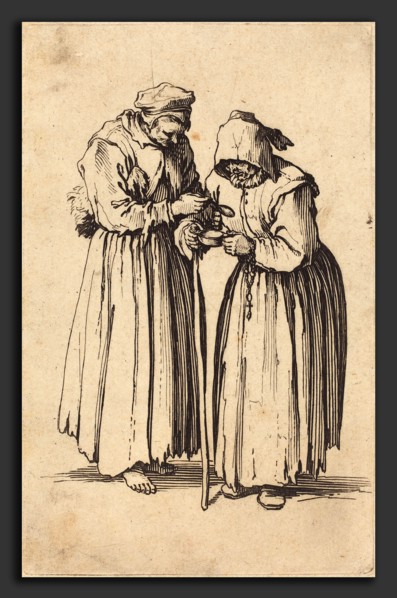 Jacques Callot (French, 1592 - 1635), Two Beggar Women, c. 1622, etching