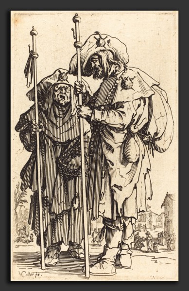 Jacques Callot (French, 1592 - 1635), The Two Pilgrims, c. 1622, etching