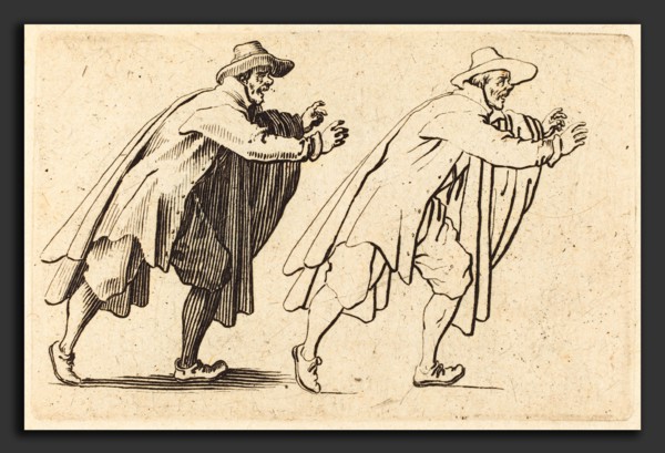 Jacques Callot (French, 1592 - 1635), Man Moving Abruptly, c. 1622, etching