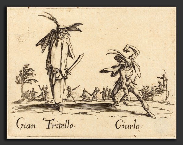 Jacques Callot (French, 1592 - 1635), Gian Fritello and Ciurlo, c. 1622, etching