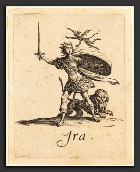Jacques Callot (French, 1592 - 1635), Anger, probably after 1621, etching and engraving