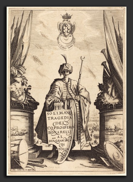 Jacques Callot (French, 1592 - 1635), Title Page for "Il Solimano", 1620, etching and engraving