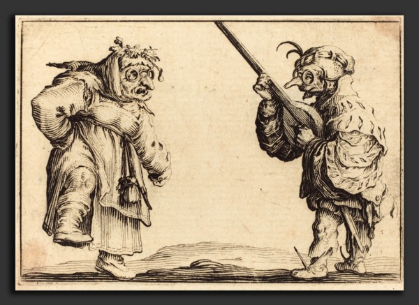 Jacques Callot (French, 1592 - 1635), Dancers with Lute, c. 1617, etching