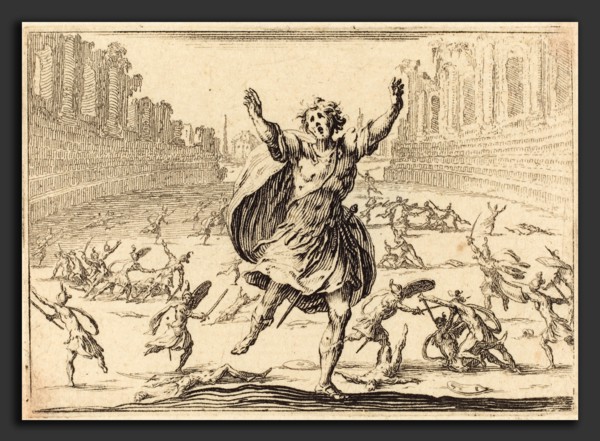 Jacques Callot (French, 1592 - 1635), Skirmish in a Roman Circus, c. 1617, etching