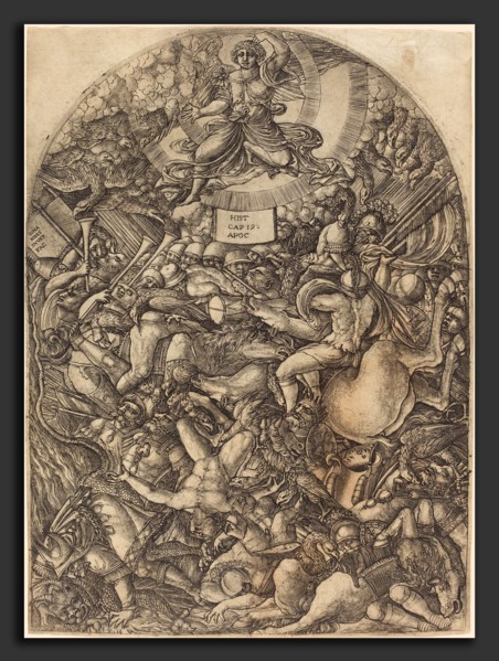 Jean Duvet (French, 1485 - c. 1570), The Angel in the Sun Calling the Birds of Prey, 1546-1556,